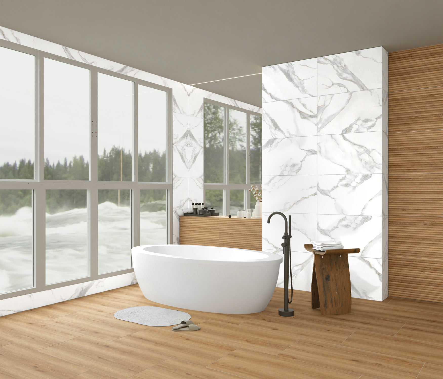 Керамогранит Global Tile арт Вуди, бежевый, 1000x500 фото 2