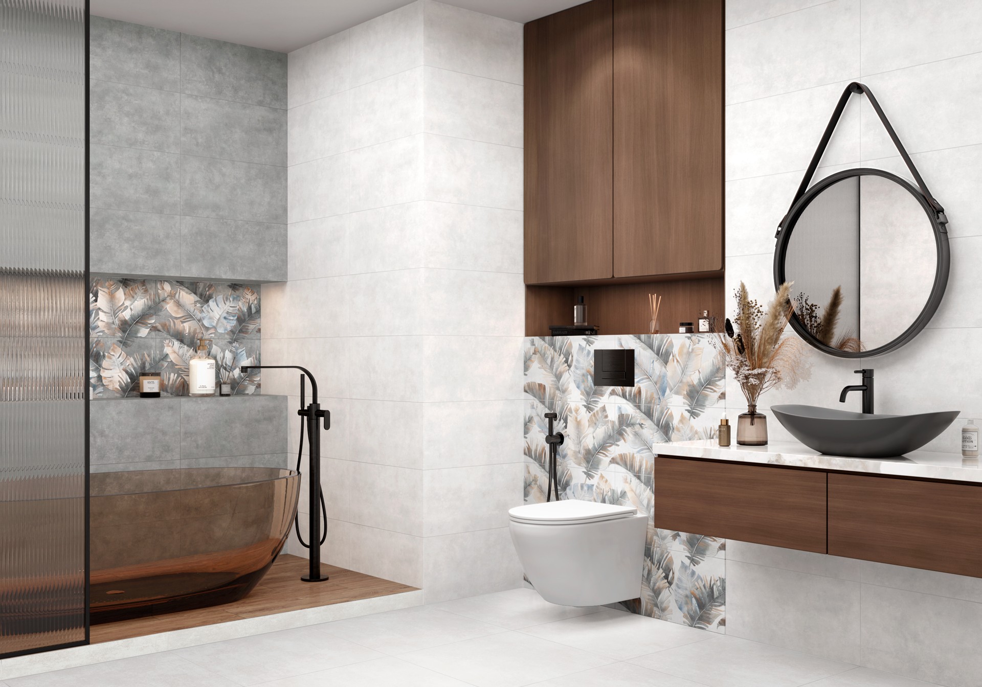 Керамогранит Alma Ceramica арт Грета, светло-серый, 600х300 фото 4