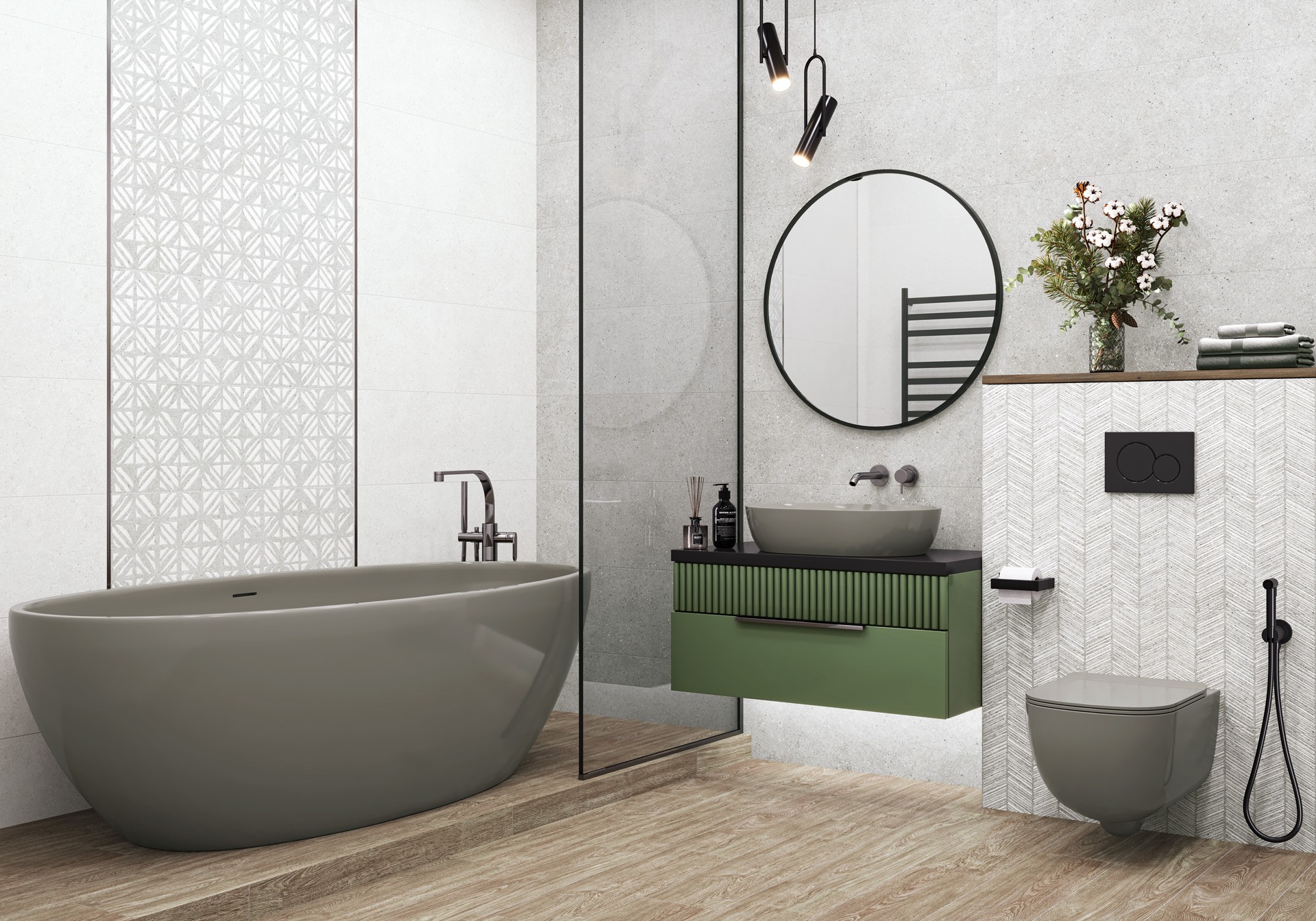 Керамогранит Alma Ceramica арт Амарант, светло-серый, 900х300 фото 2