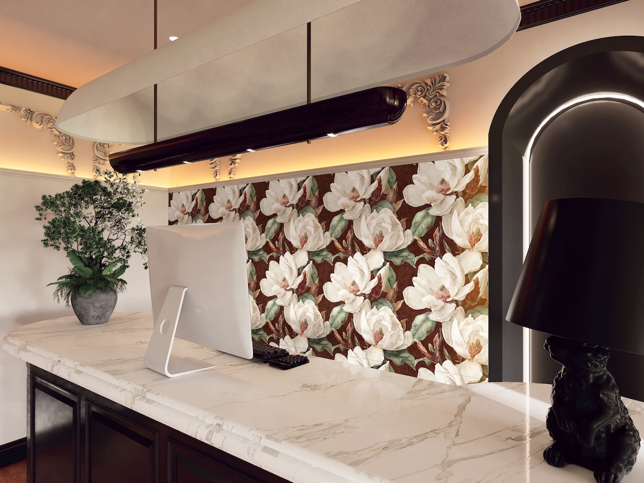 Керамогранит Global Tile арт Магнолия, бордо, 1200х600 фото 3